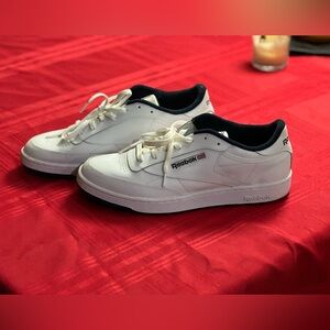 Reebok Navy and White Athletic Shoe Interior Label